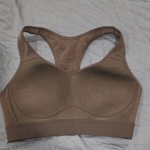 Gymshark Chocolate Brown Racerback Sports Bra